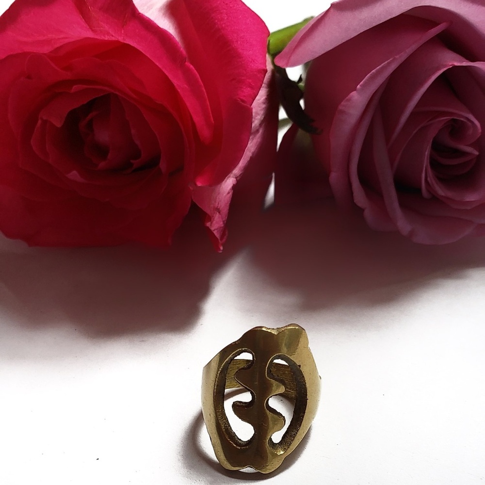 Solid Brass Nyame Ring